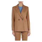 Dubbelbreasted diagonaal technisch blazer Emme DI Marella , Brown , Da...