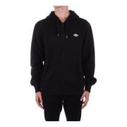 Zwarte Hoodie Sweater Rits Voorzakken Dickies , Black , Heren