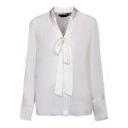 Witte V-hals Strikblouse Alice + Olivia , White , Dames