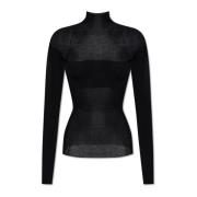 Wollen Turtleneck Versace , Black , Dames