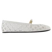 Leather flats Dolce & Gabbana , White , Dames