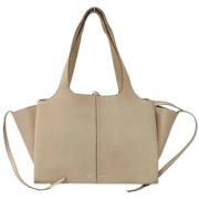 Pre-owned Leather shoulder-bags Celine Vintage , Beige , Dames