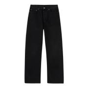 Twisted Seam Denim Full Length TotêMe , Black , Dames