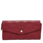 Pre-owned Leather wallets Louis Vuitton Vintage , Red , Dames