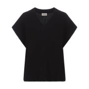 Zwarte Cashmere V-Hals Trui P.a.r.o.s.h. , Black , Dames