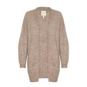 Zachte Gebreide Trui Mink Melange Part Two , Beige , Dames