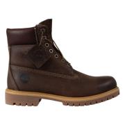 Waterdichte Leren Laarzen Timberland , Brown , Heren