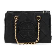 Gewatteerde Soft Chain Tote Tas Tory Burch , Black , Dames