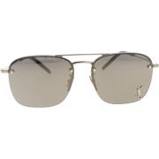 Klassieke Aviator Zonnebril Saint Laurent , Yellow , Dames