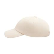 Klassieke Katoenen Pet met Geborduurd Logo Jacquemus , White , Dames