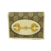 Pre-owned Canvas wallets Gucci Vintage , Beige , Dames