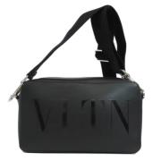 Pre-owned Leather shoulder-bags Valentino Vintage , Black , Dames