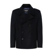 Klassieke Peacoat in Blauw Dondup , Blue , Heren