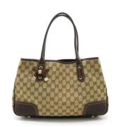 Pre-owned Canvas gucci-bags Gucci Vintage , Beige , Dames