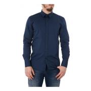 Blauwe Slim Fit Geknoopte Overhemd Antony Morato , Blue , Heren