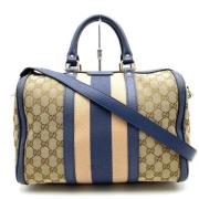 Pre-owned Canvas travel-bags Gucci Vintage , Brown , Dames