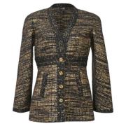 Pre-owned Wool outerwear Chanel Vintage , Black , Dames