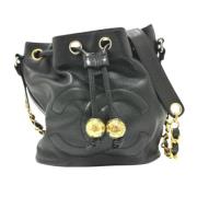 Pre-owned Leather chanel-bags Chanel Vintage , Black , Dames