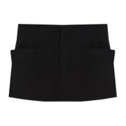 Korte Rok Afgeknipt Rick Owens , Black , Dames