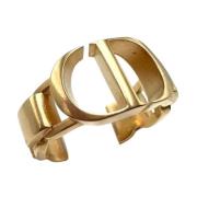 Pre-owned Metal rings Dior Vintage , Yellow , Dames