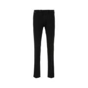 Stretch Katoenen Zwarte Broek PT Torino , Black , Heren