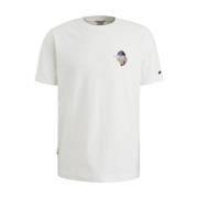 Korte Mouw Regular Fit T-shirt Cast Iron , White , Heren