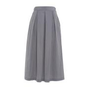 Elegante Geplooide Maxi Rok Vicario Cinque , Gray , Dames