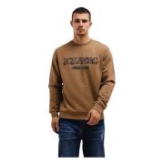 Logo Sweater Bruin Heren Iceberg , Brown , Heren