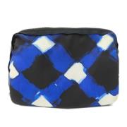 Pre-owned Fabric clutches Chanel Vintage , Blue , Dames