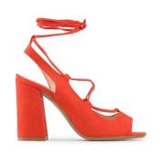 Verstelbare Enkelband Hakken Schoenen Made in Italia , Red , Dames