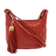 Pre-owned Leather chanel-bags Chanel Vintage , Red , Dames