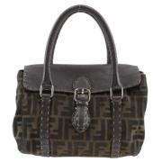 Pre-owned Canvas handbags Fendi Vintage , Brown , Dames