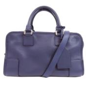 Pre-owned Leather handbags Loewe Pre-owned , Blue , Dames