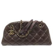 Pre-owned Leather chanel-bags Chanel Vintage , Brown , Dames