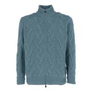 Stijlvolle Fullzip Cardigan Filippo De Laurentiis , Blue , Heren