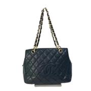 Pre-owned Leather chanel-bags Chanel Vintage , Blue , Dames