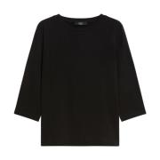 Klassieke Boatneck Shirt Max Mara Weekend , Black , Dames