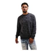 Grijze Ronde Hals Sweater Heren Iceberg , Gray , Heren