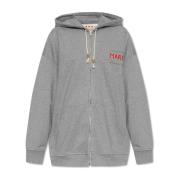 Sweatshirt met logo Marni , Gray , Dames