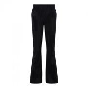 Pin-Stripe Flare Broek &Co Woman , Black , Dames