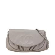 Pre-owned Leather chanel-bags Chanel Vintage , Gray , Dames