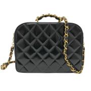 Pre-owned Leather chanel-bags Chanel Vintage , Black , Dames