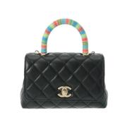 Pre-owned Leather handbags Chanel Vintage , Black , Dames