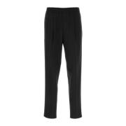 Stretch Zwarte Polyester Blend Joggers Z Zegna , Black , Heren