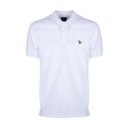 Biologisch Katoen Zebra Polo Shirt PS By Paul Smith , White , Heren