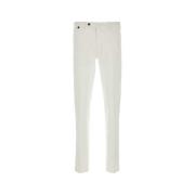 Stretch Katoenen Witte Broek PT Torino , White , Heren