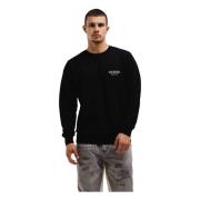 Heritage Logo Sweater Zwart Heren Iceberg , Black , Heren