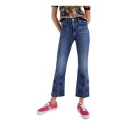 Blauwe Denim Rits Jeans Vrouwen Lente/Zomer Desigual , Blue , Dames