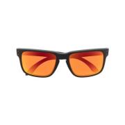 Oranje Vierkante Zonnebril met reliëf logo Oakley , Black , Unisex