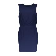 Elegante Blauwe Mouwloze Jurk Gant , Blue , Dames